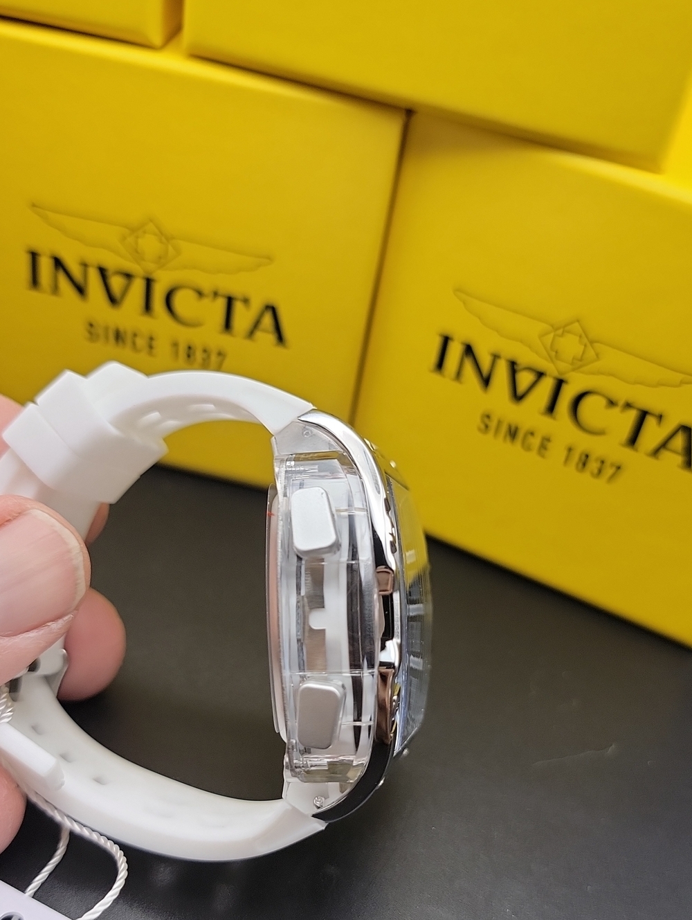 NEW⌚️Activa Venzis X Invicta Digital Men's Watch 50mm White Chrome ACW8131-001 - Picture 7 of 11